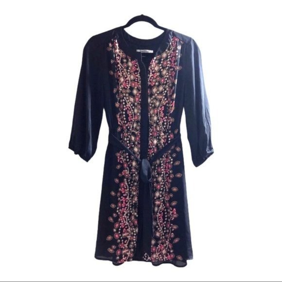 Max and Cleo Nikki Crimson Long sleeve Dress Small - Picture 1 of 8
